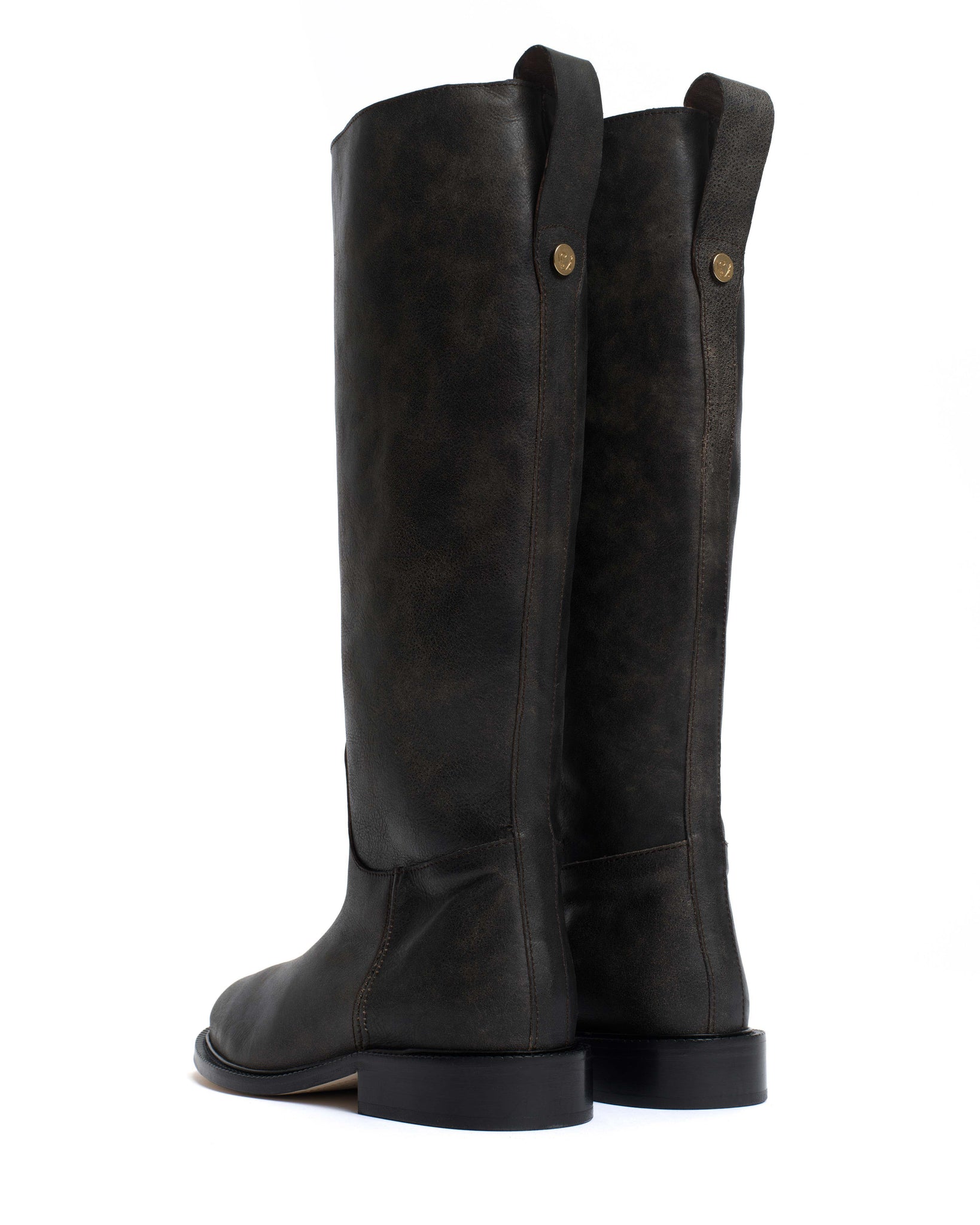 Semih Distressed vegetable tanned calf Off black - Anonymous Copenhagen