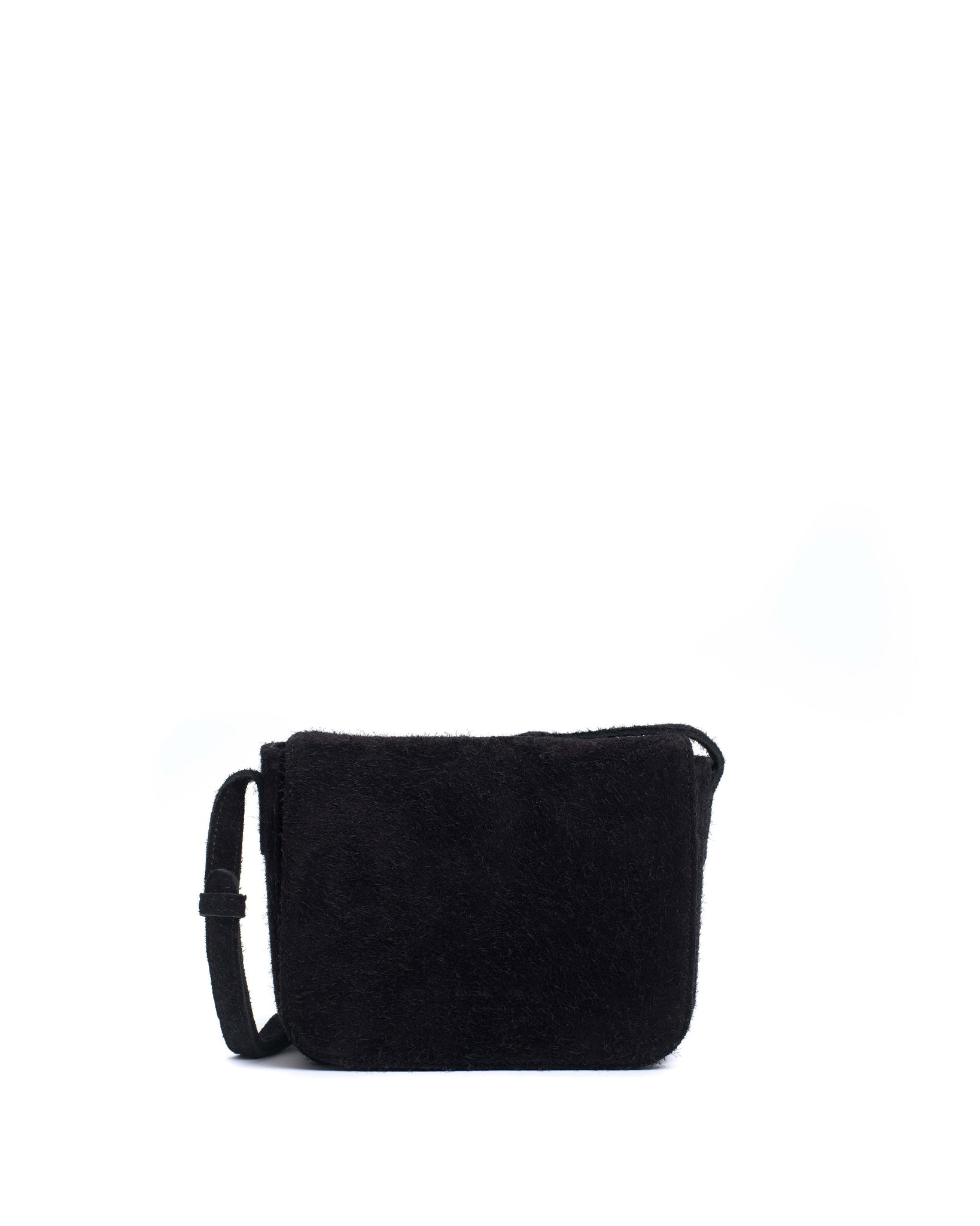 Sicha crossover bag Plushed calf suede Black - Anonymous Copenhagen