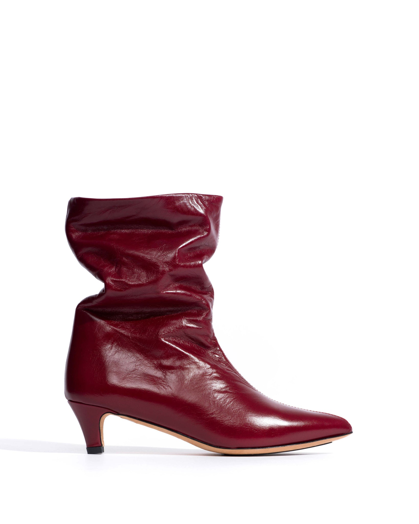 Sweeney 40 stiletto Crinkled soft calf Pomegranate