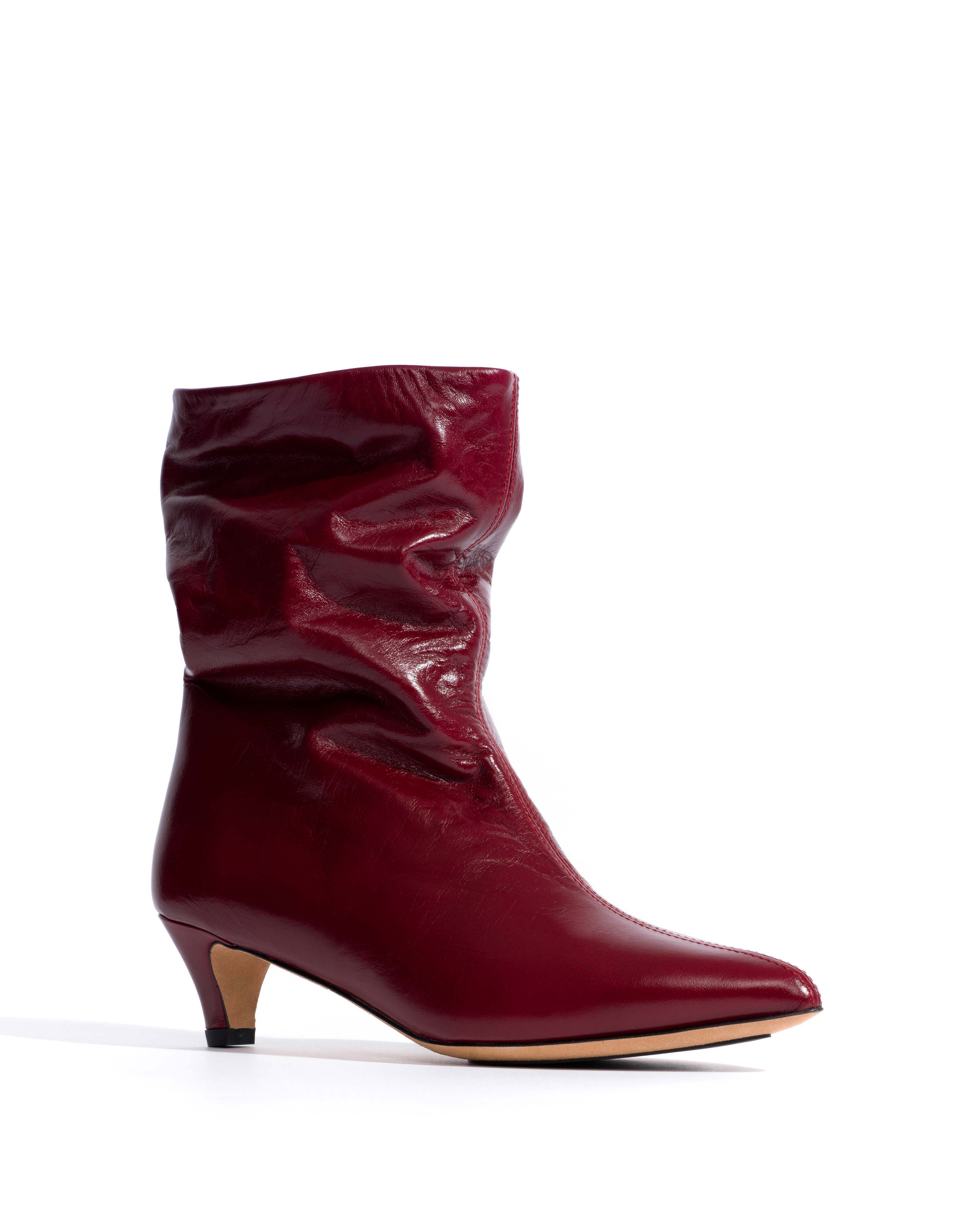 Sweeney 40 stiletto Crinkled soft calf Pomegranate