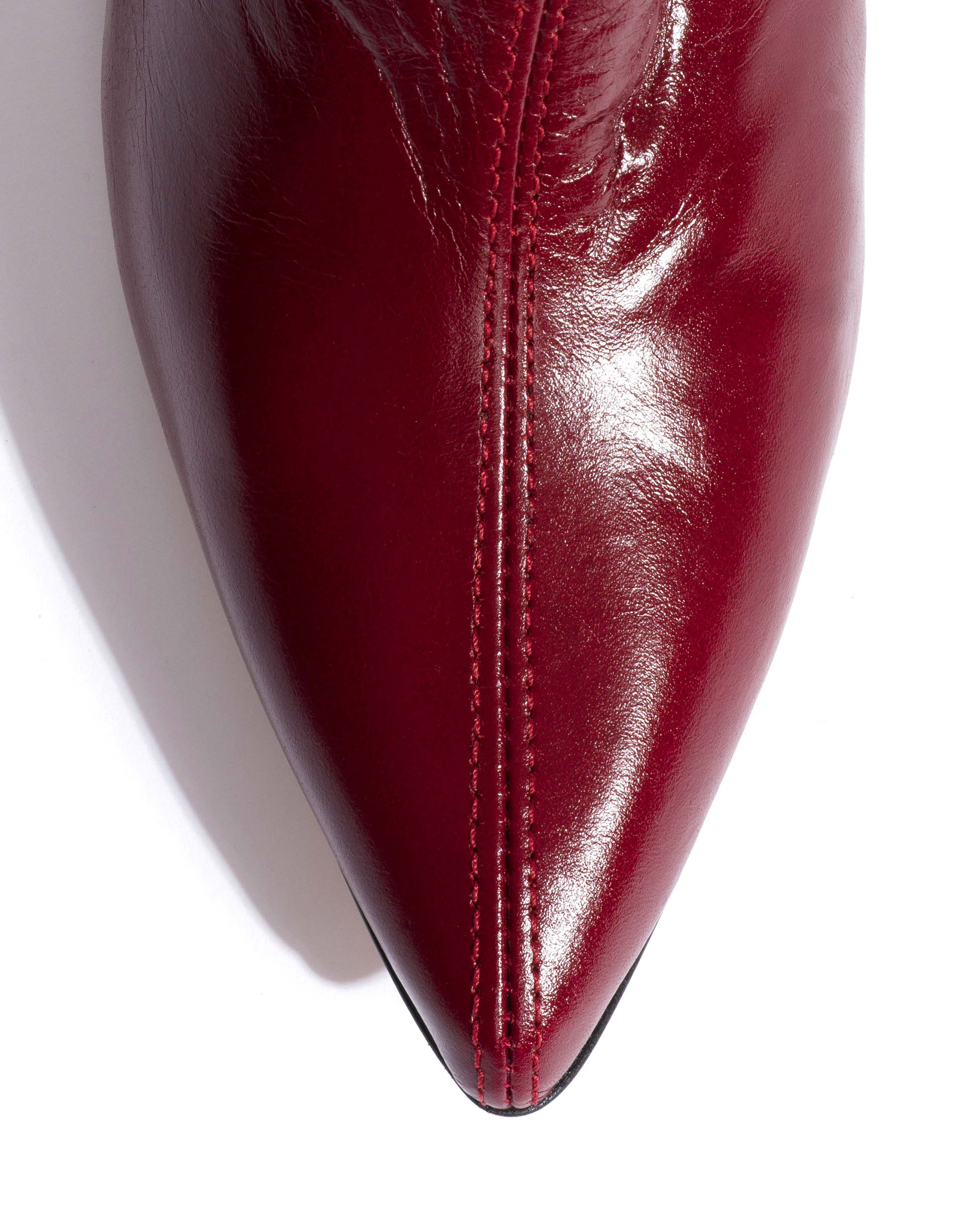 Sweeney 40 stiletto Crinkled soft calf Pomegranate