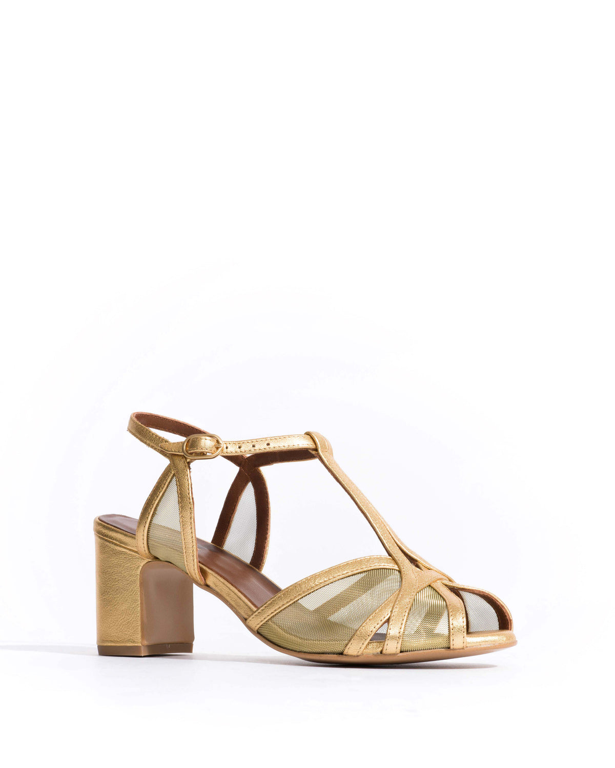 Therese 55 mesh Metallic goat & mesh Gold