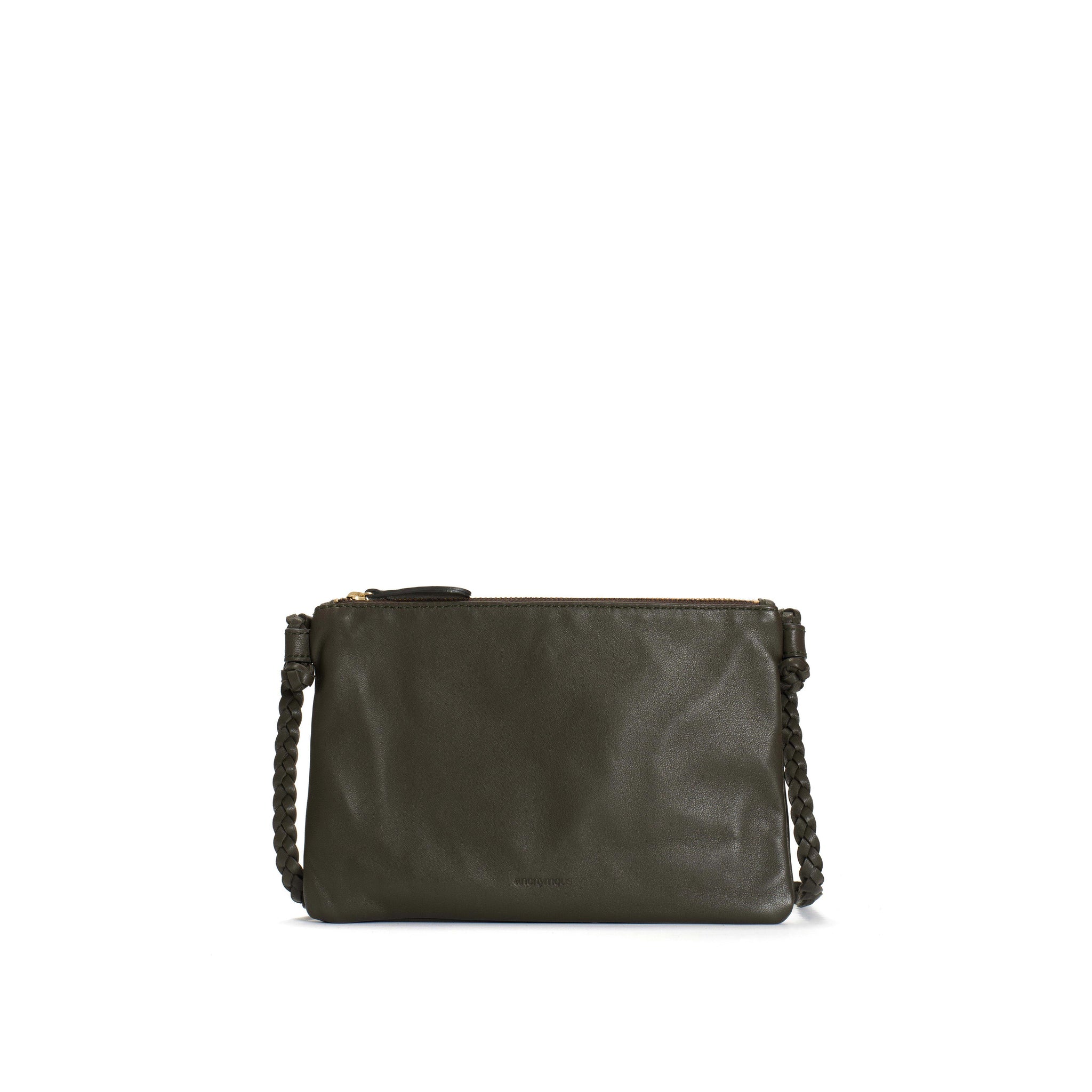 Thinna clutch Shiny lamb Olive green - Anonymous Copenhagen