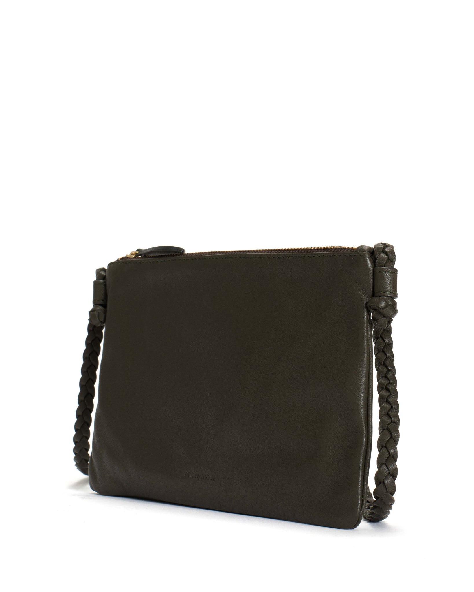 Thinna clutch Shiny lamb Olive green - Anonymous Copenhagen