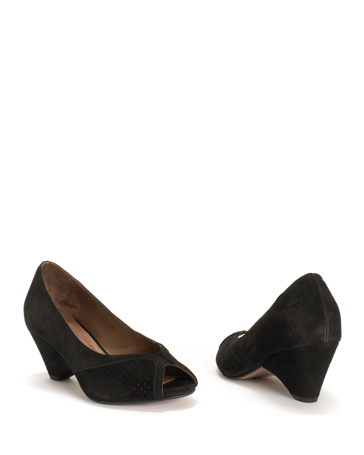Tiffany triangle Calf suede Black