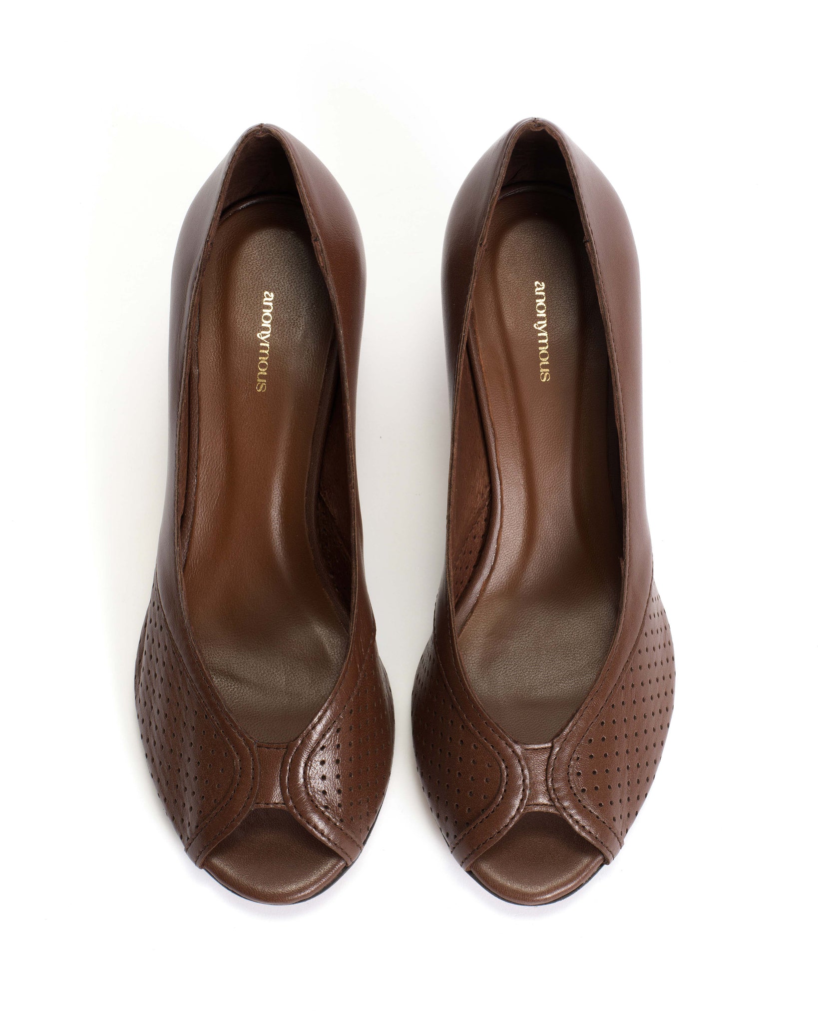 Tiffany stiletto Shiny lamb Chocolate - Anonymous Copenhagen