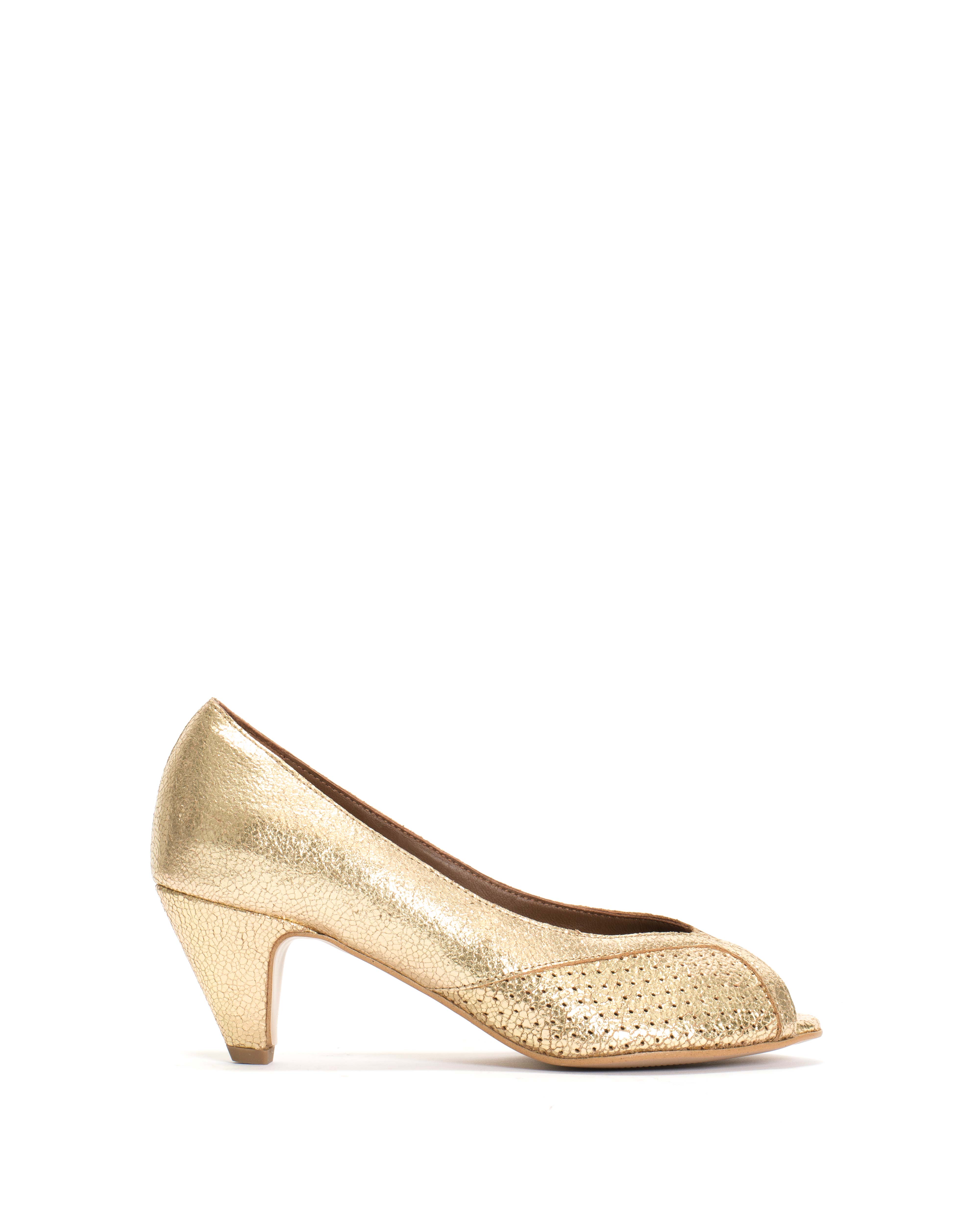 Tiffany stiletto Crackled metallic goat