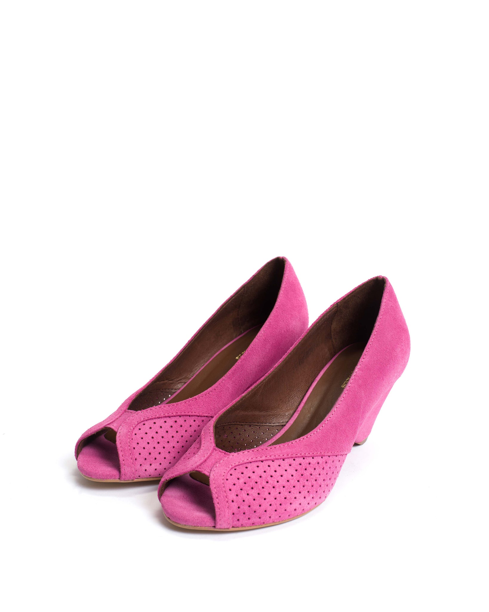 Tiffany triangle Calf suede Raspberry sorbet - Anonymous Copenhagen