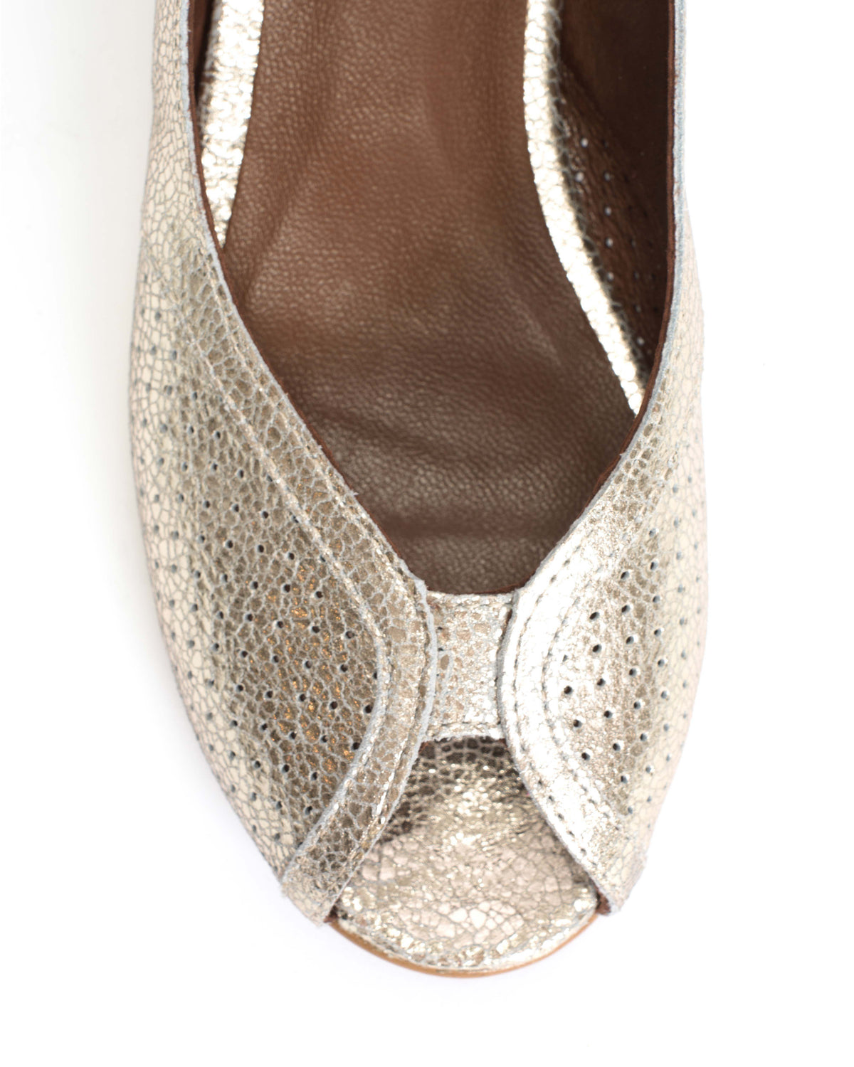 Tiffy Crackled metallic goat Champagne