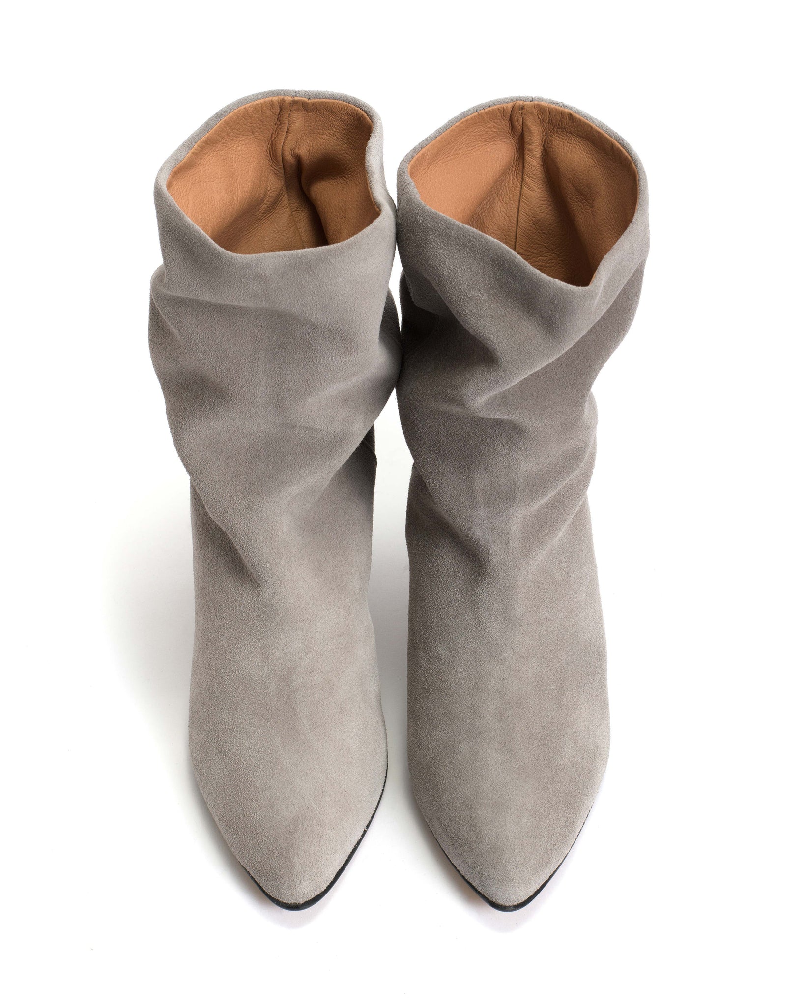 Vully 50 Stiletto Calf Suede Asphalt grey - Anonymous Copenhagen