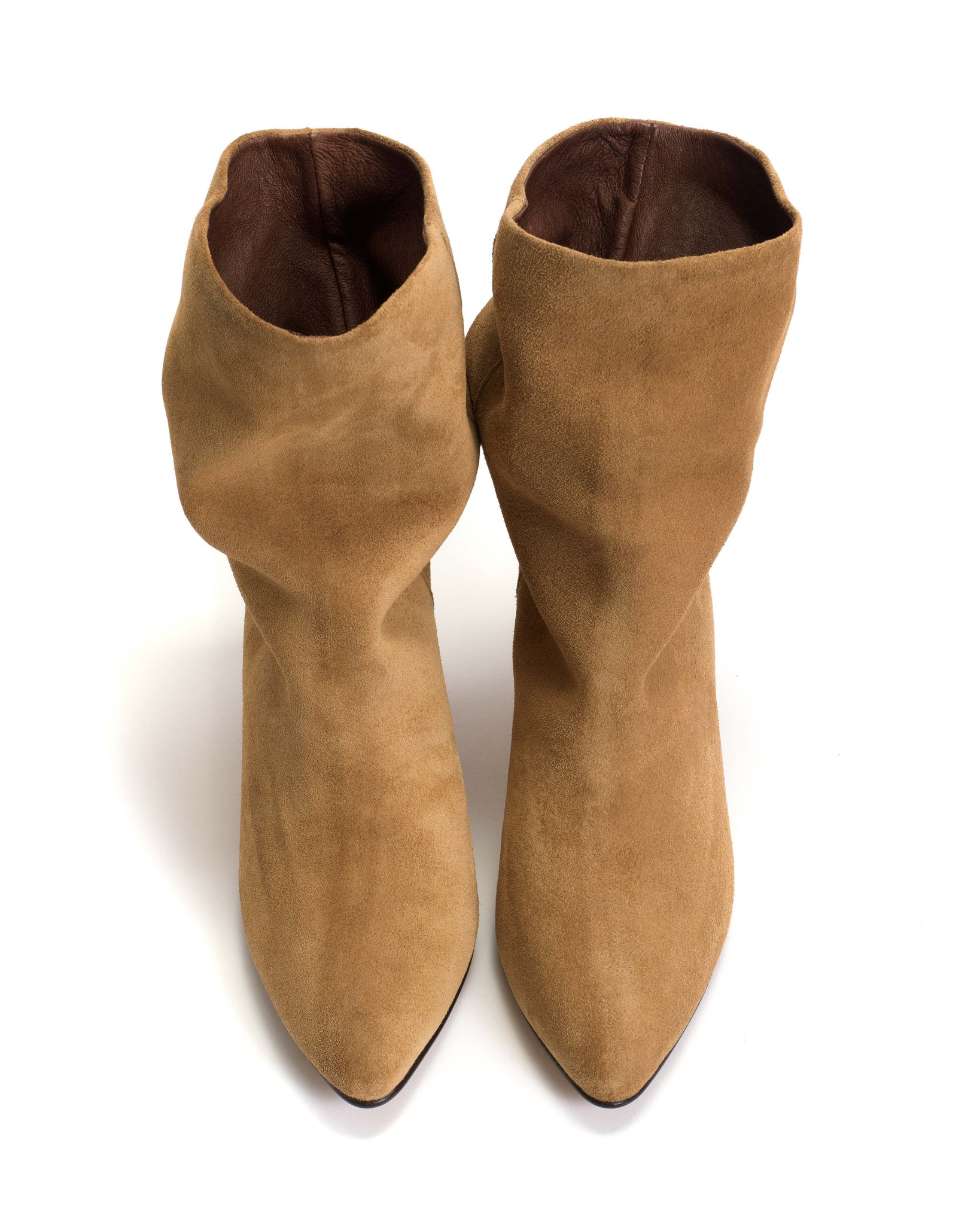 Vully 50 stiletto Calf suede Bamboo brown - Anonymous Copenhagen