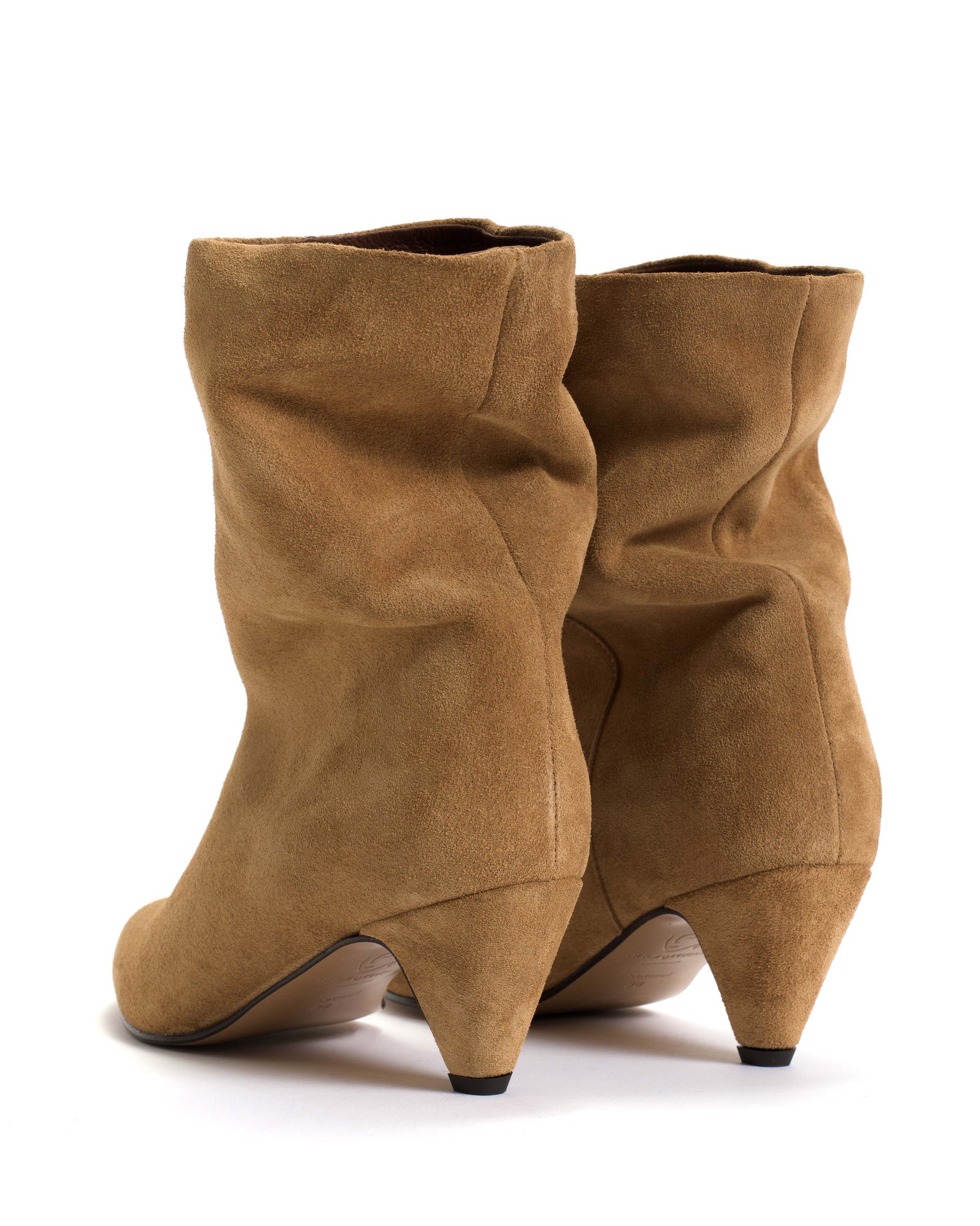 Vully 50 stiletto Calf suede Bamboo brown - Anonymous Copenhagen