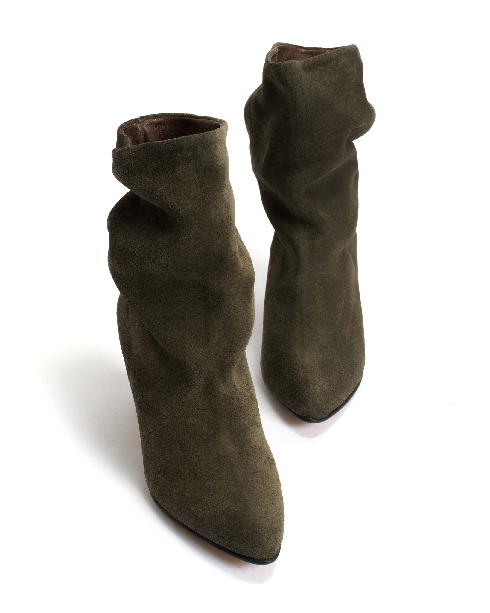 Vully 50 stiletto Calf suede Moss Green - Anonymous Copenhagen