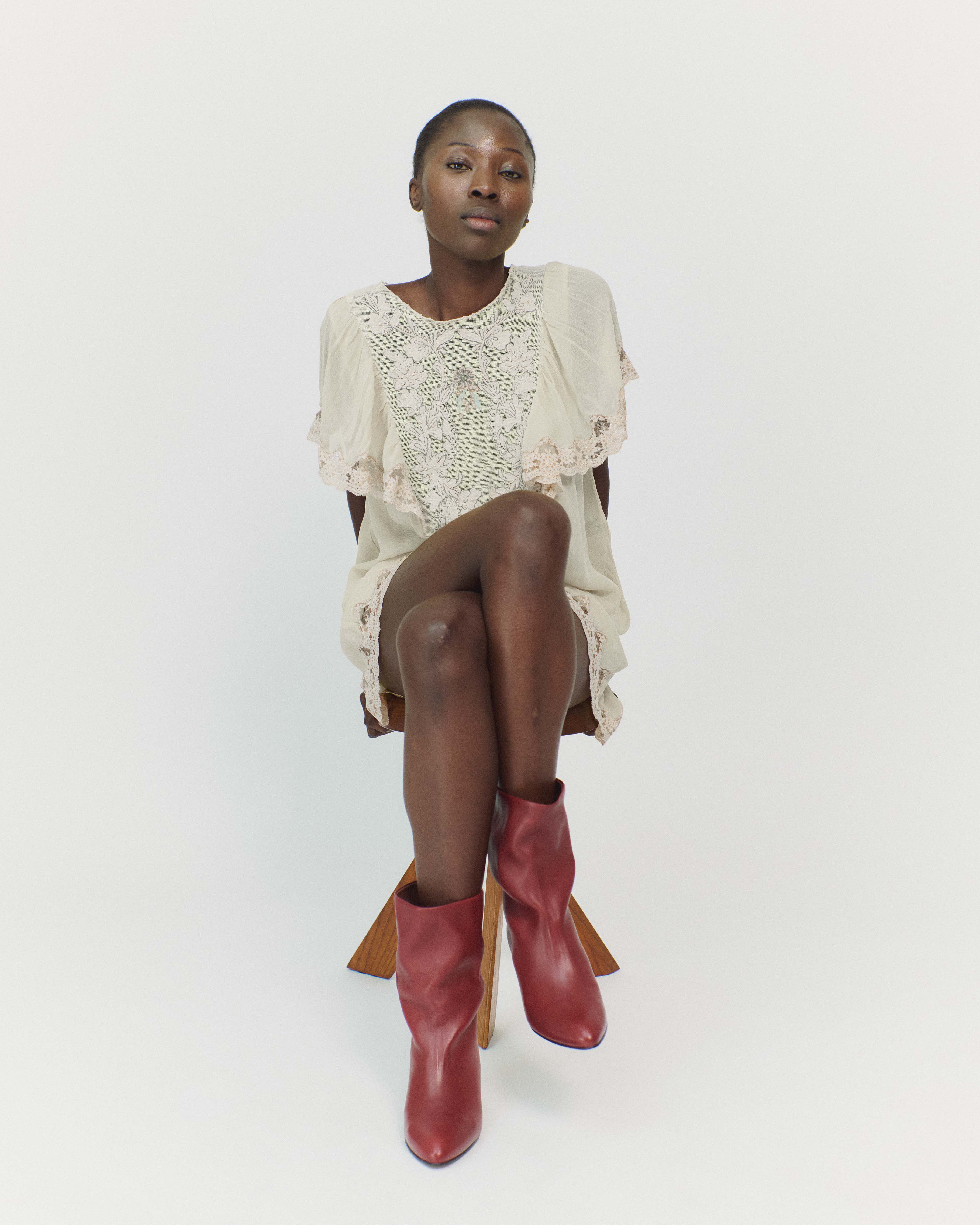 Vully 50 stiletto Soft calf Pomegranate