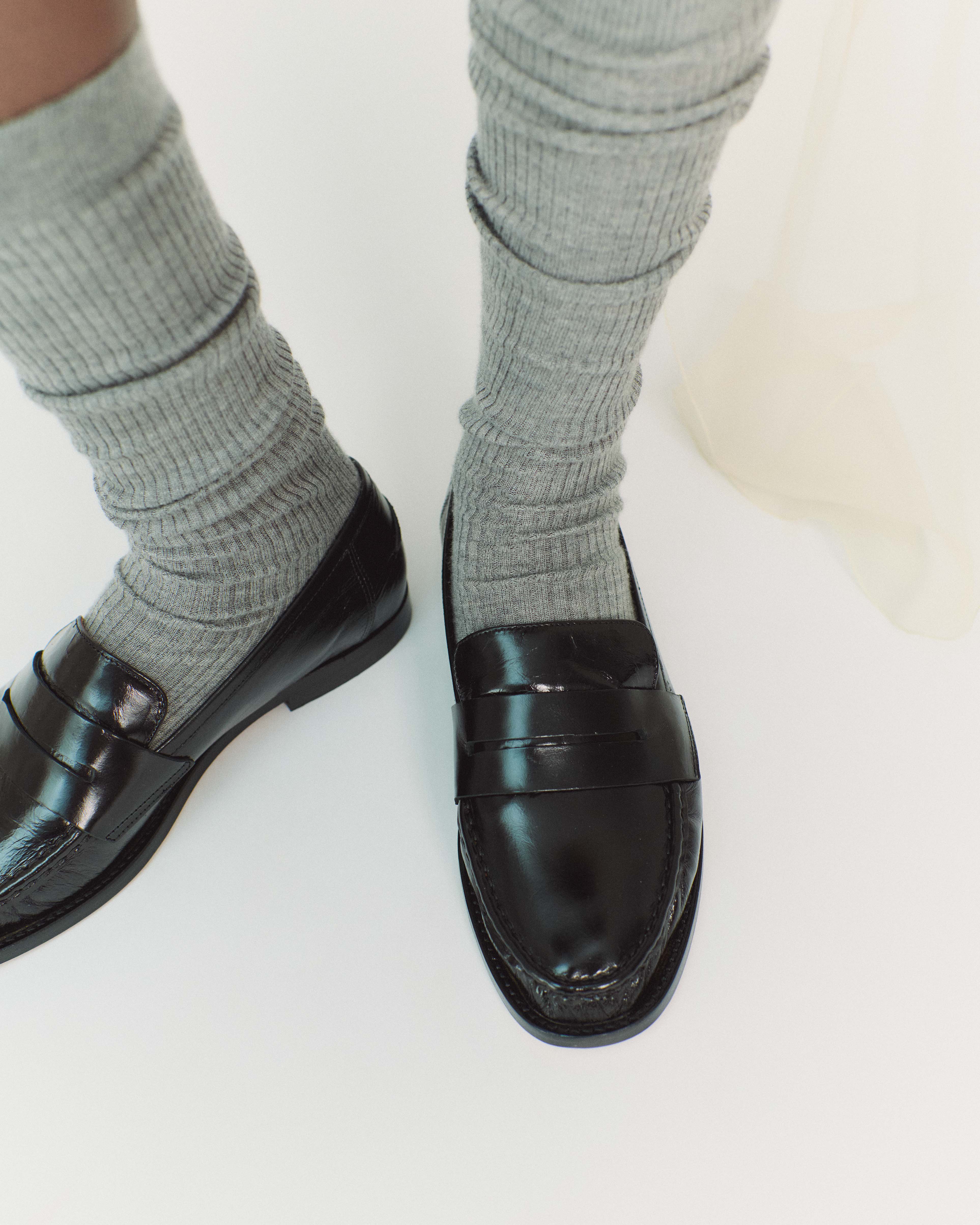 Jesha Crinkled soft calf Black