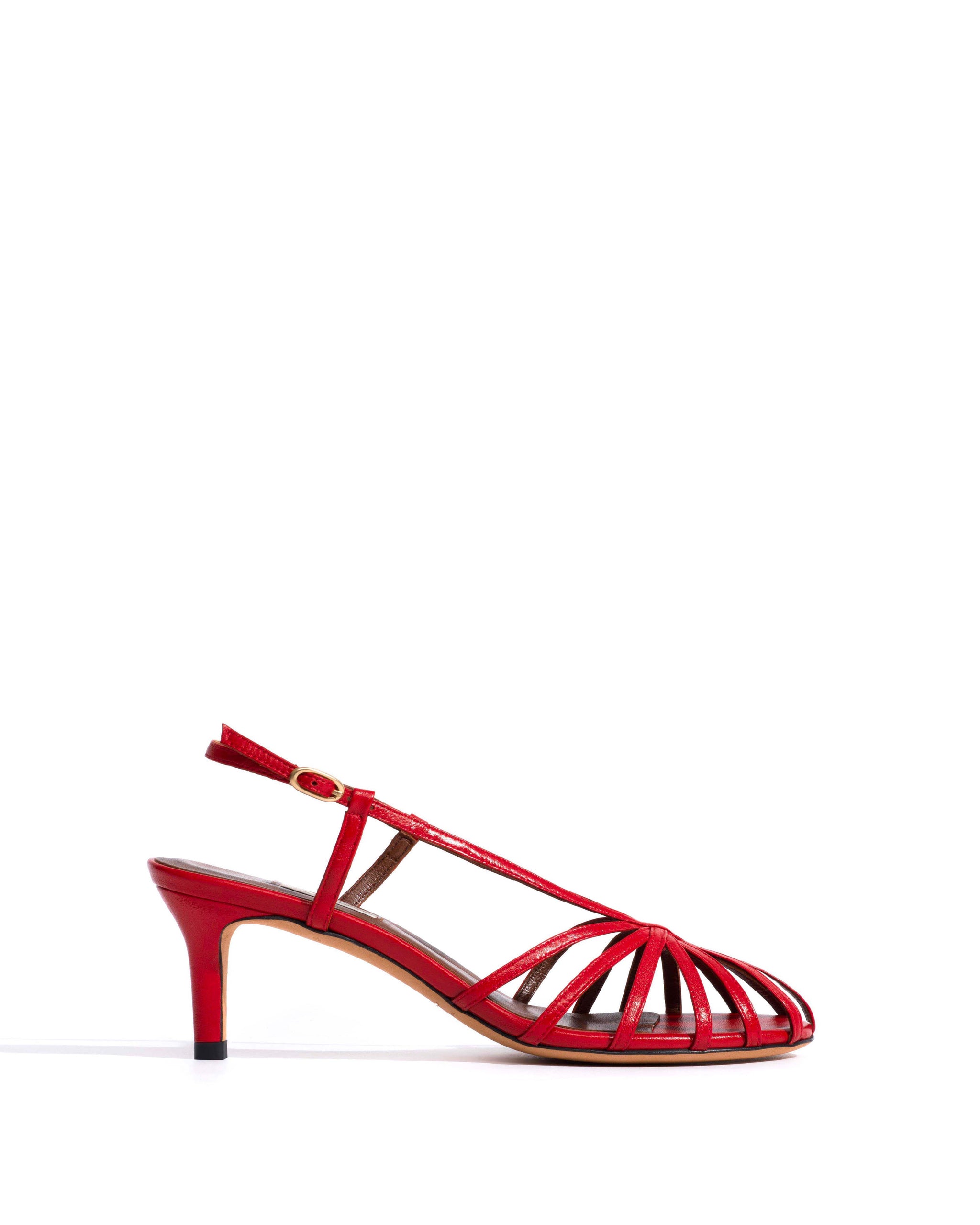 Candace 55 Shiny lamb Ruby red - Anonymous Copenhagen Heels