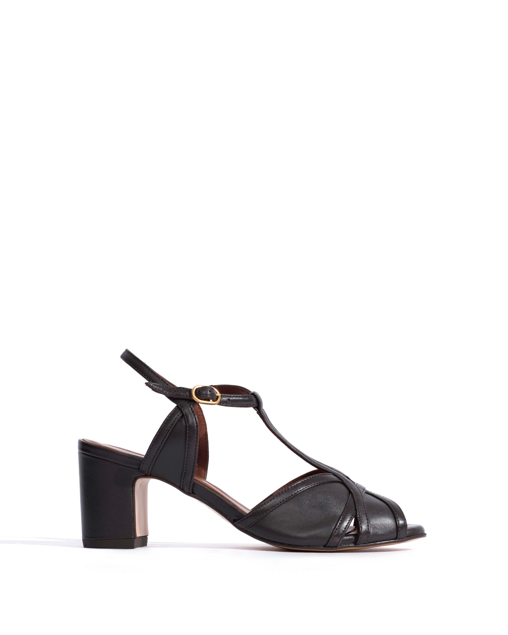 Therese 55 Shiny lamb Espresso brown