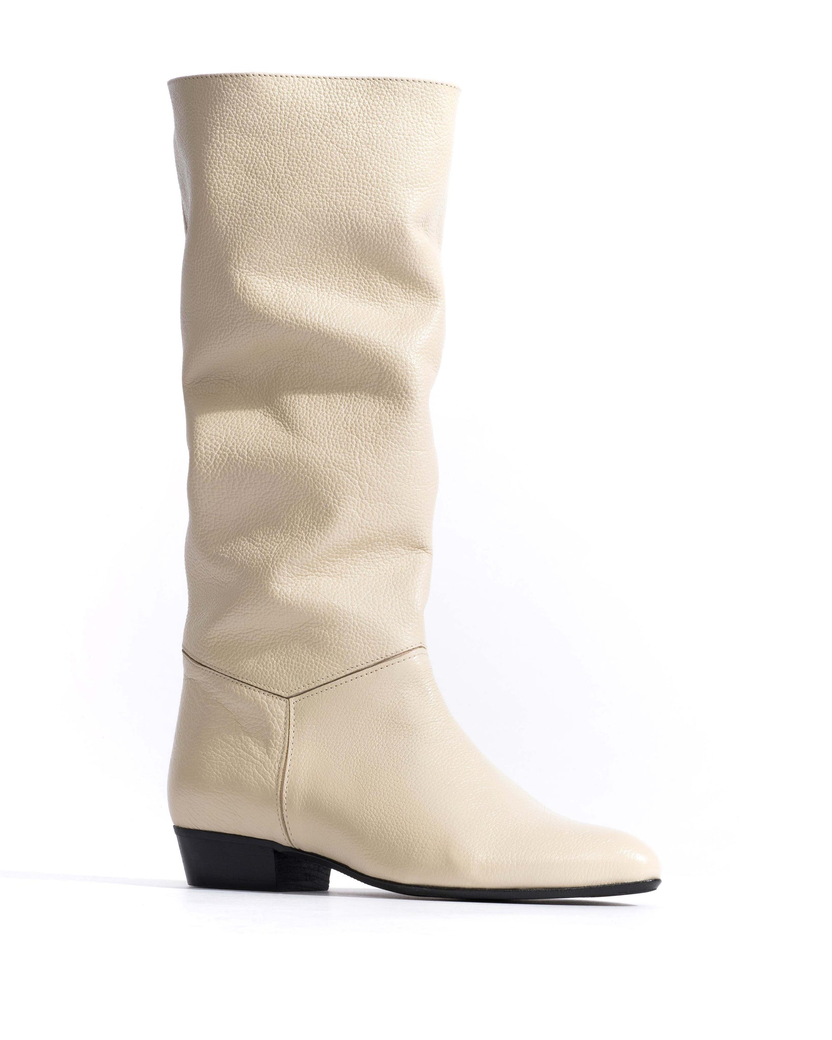 Jasmina 20 Pebbled soft calf & suede leather White sand