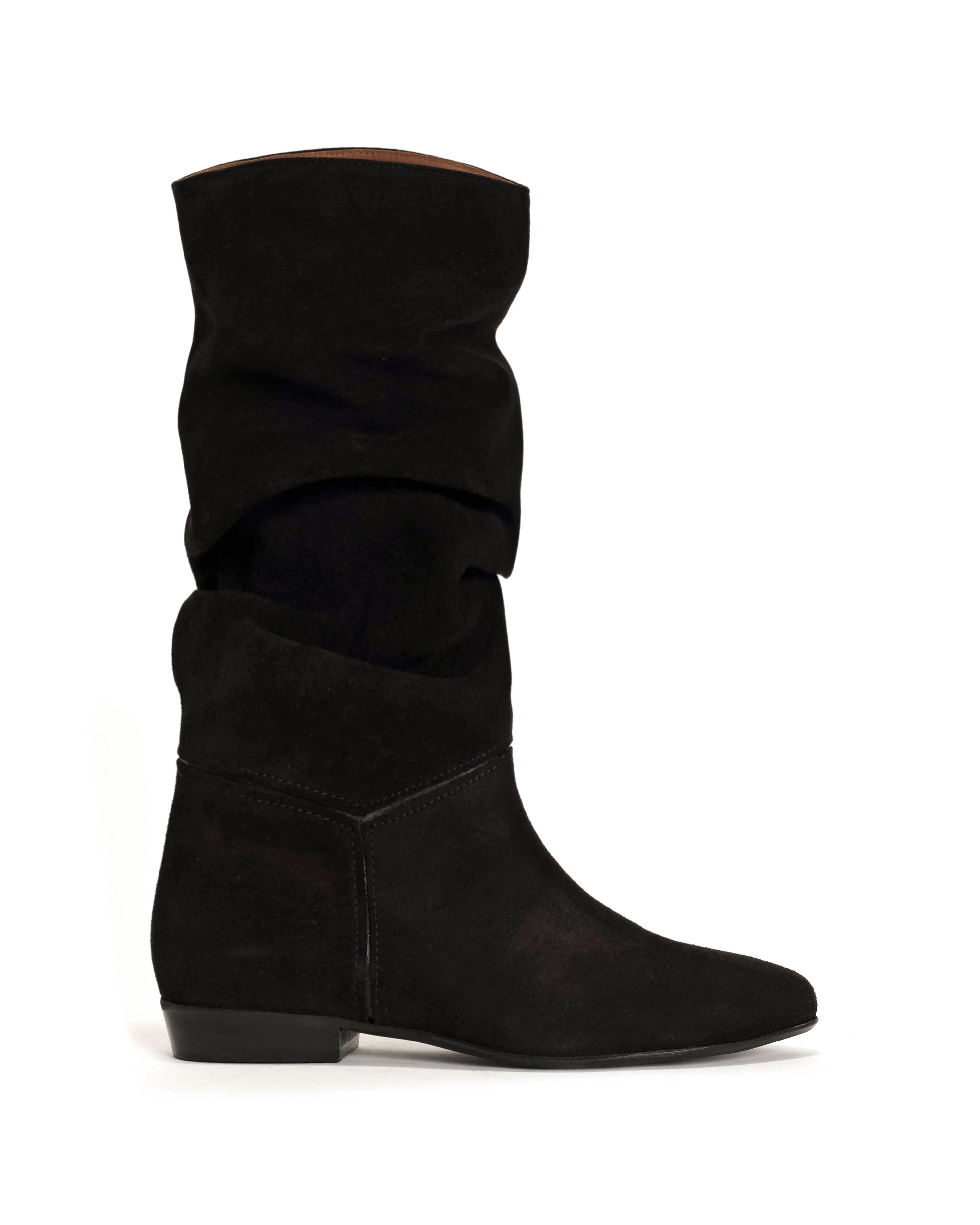 Jasmina 20 Calf suede & sleek leather Black