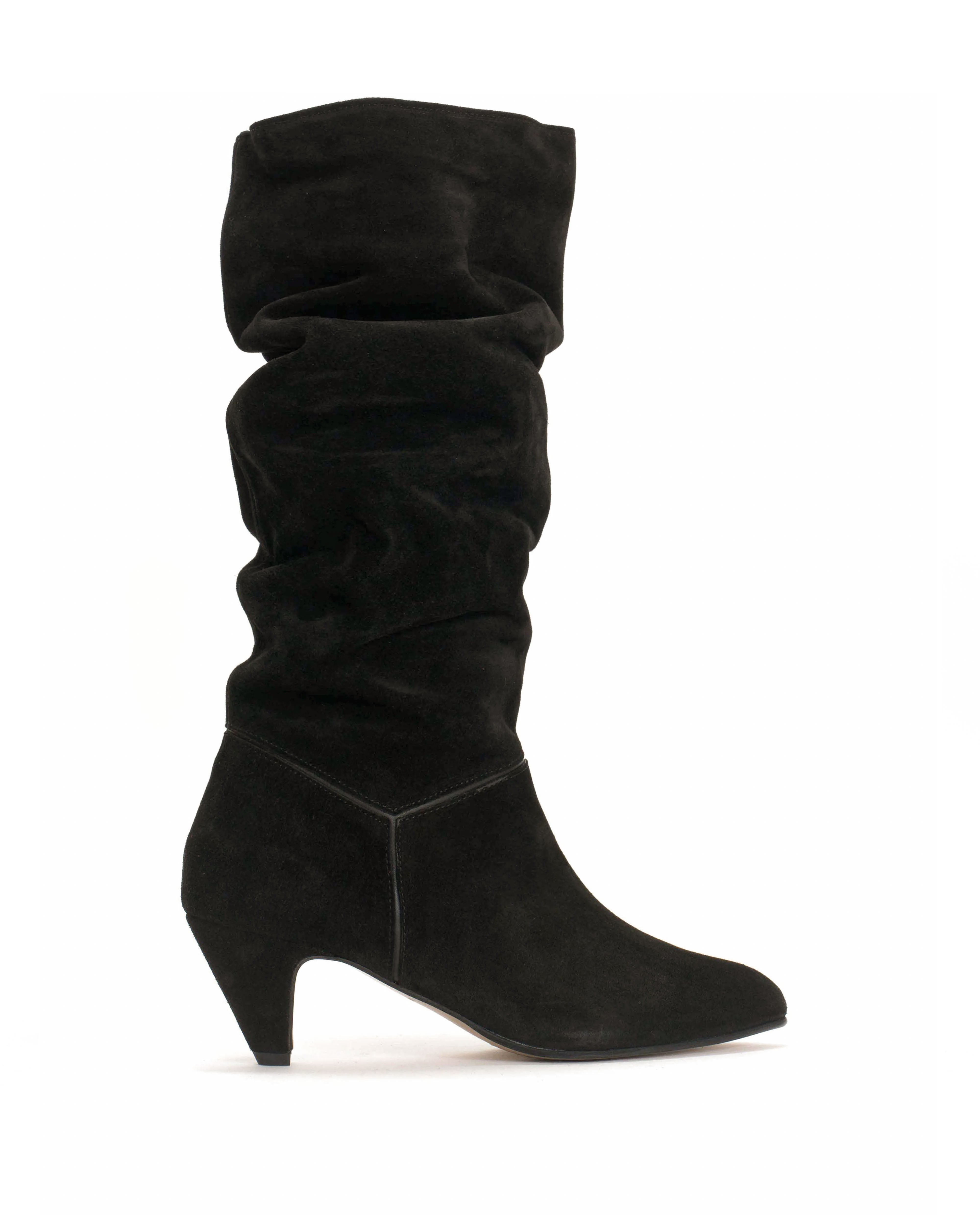 Jasmina 50 stiletto Calf suede & sleek leather Black