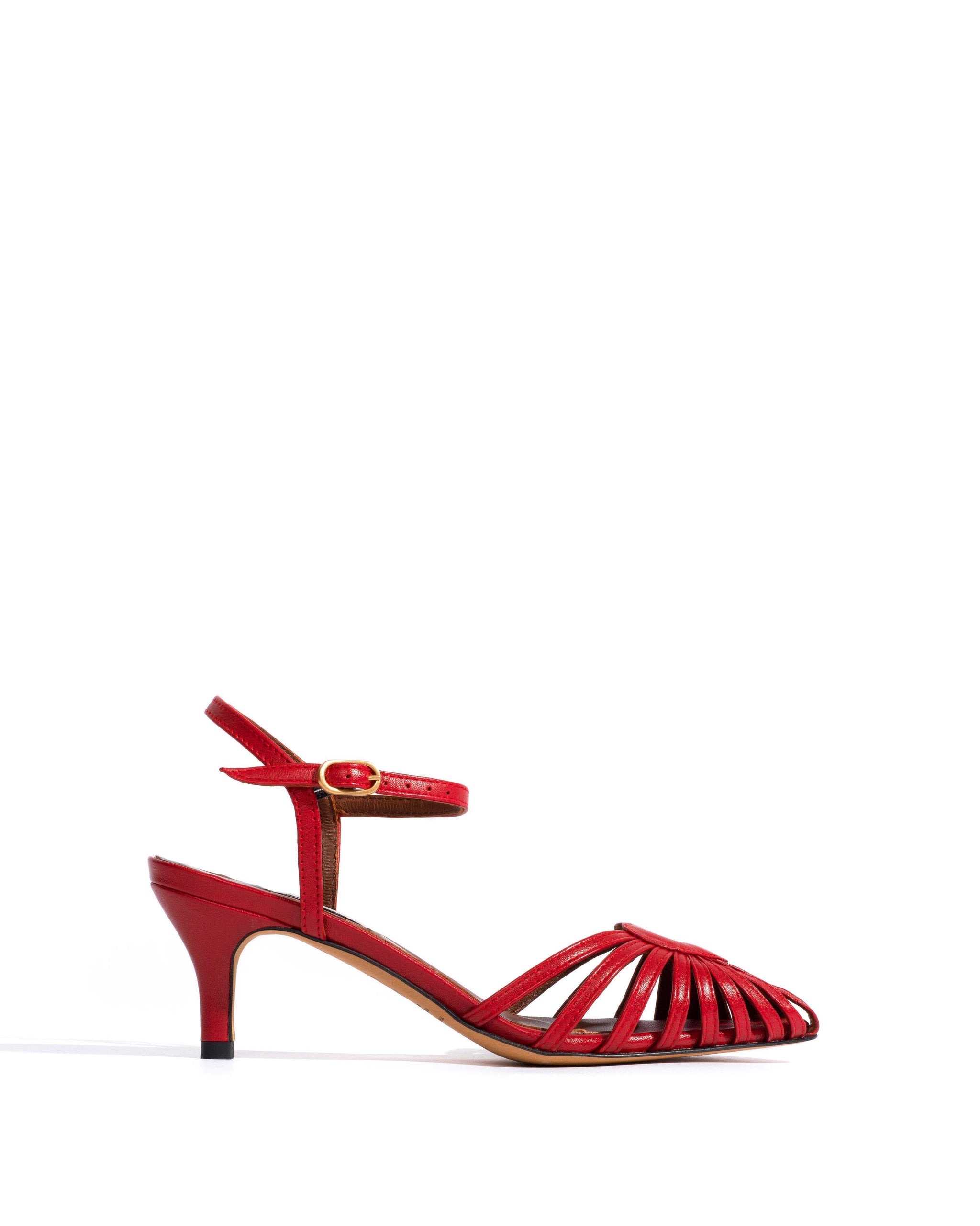 Keesha 55 Shiny lamb Ruby red - Anonymous Copenhagen Heels