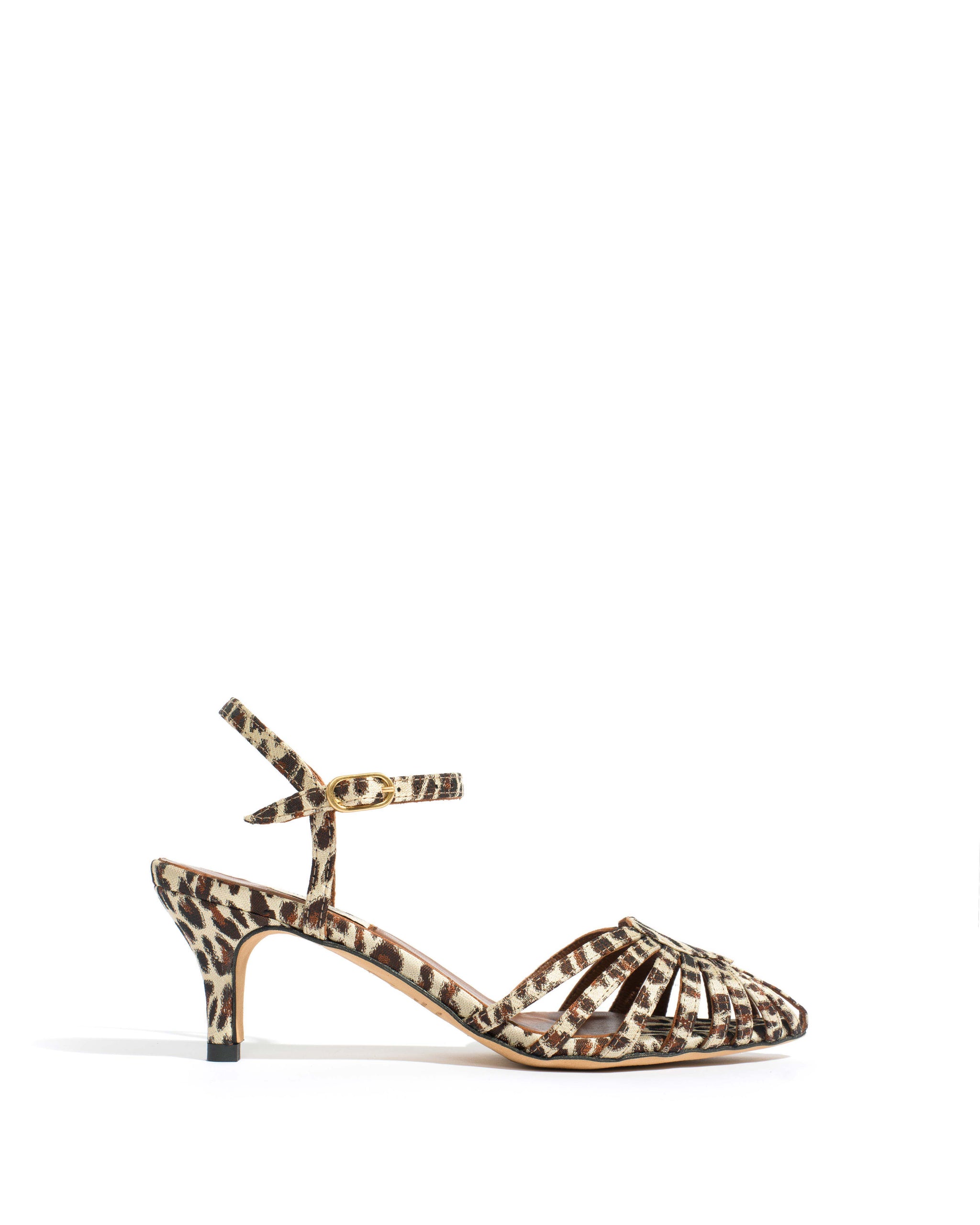 Keesha 55 Vintage satin print Leopard - Anonymous Copenhagen Heels