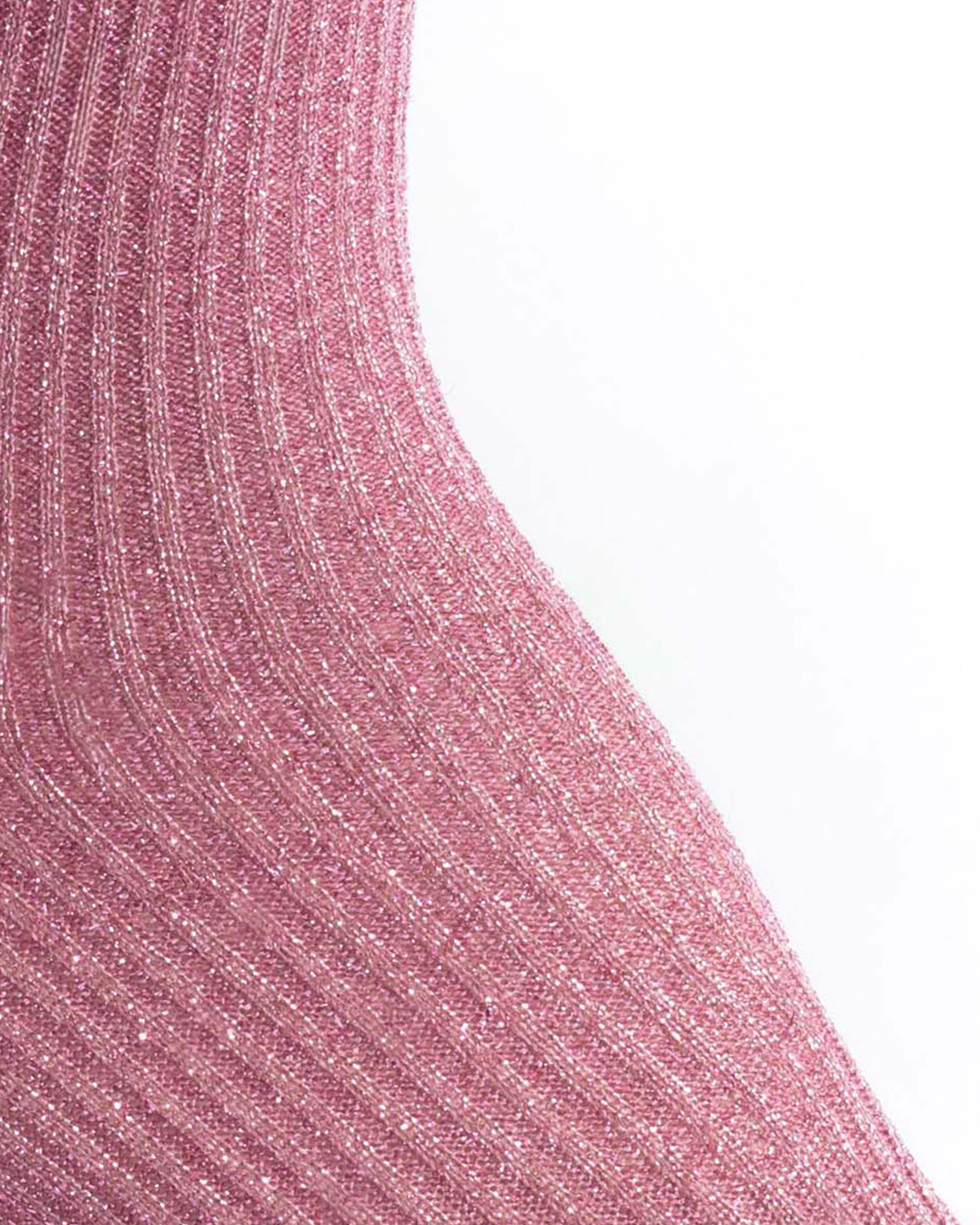 Noa glitter socks 52% nylon 48% polyester Burned rose