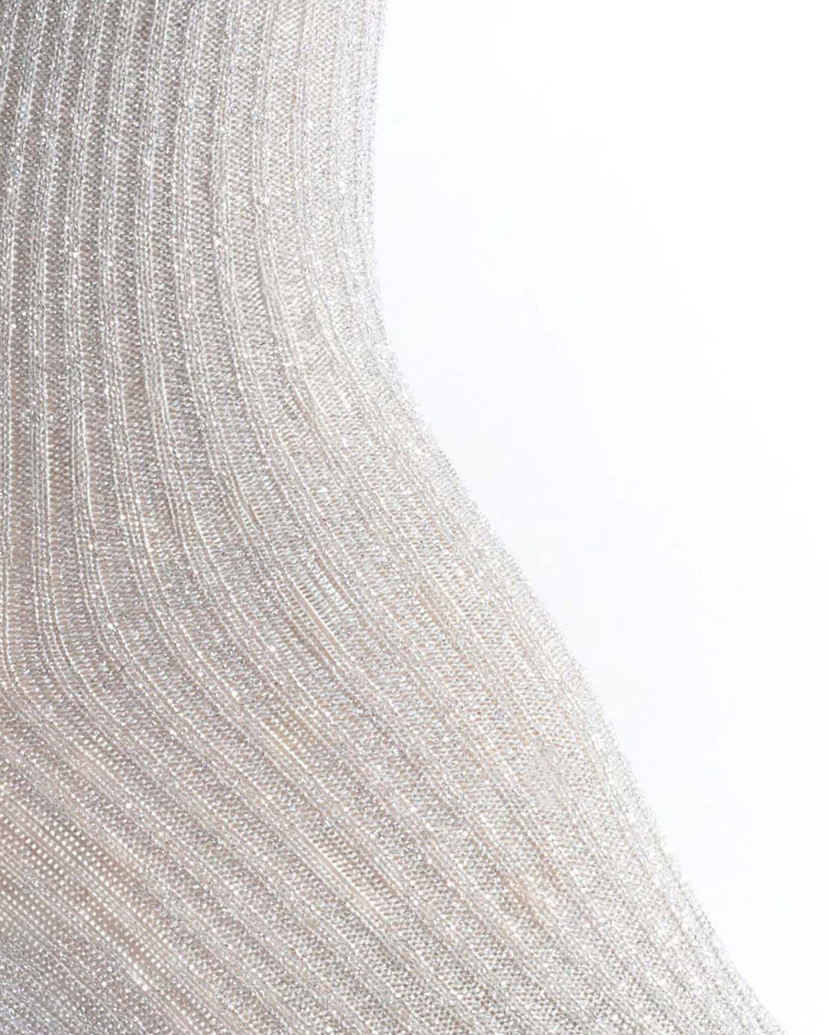 Noa mid calf glitter socks 52% nylon 48% polyester Silver