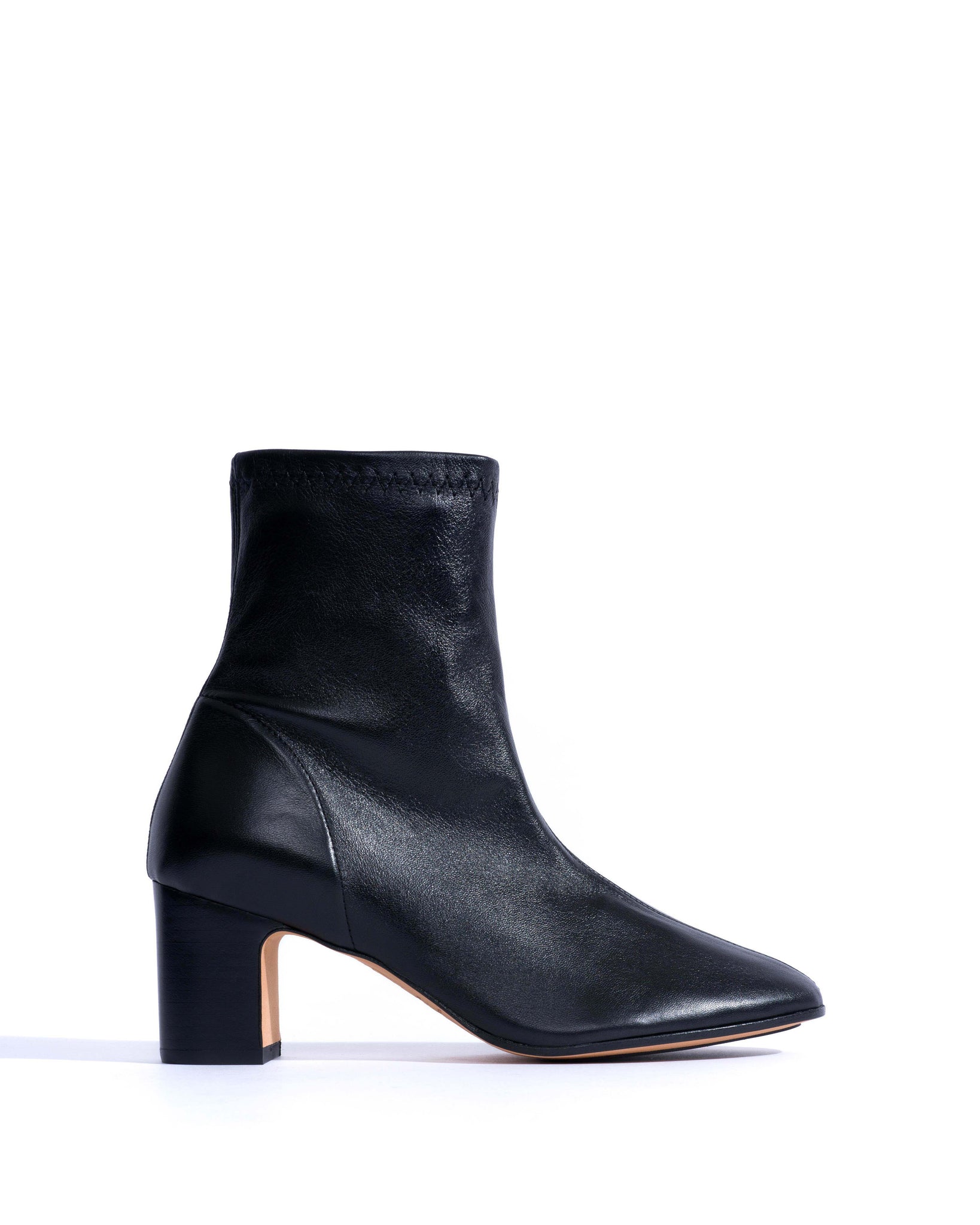 Hanny 55 stacked stretch Silky lamb Black