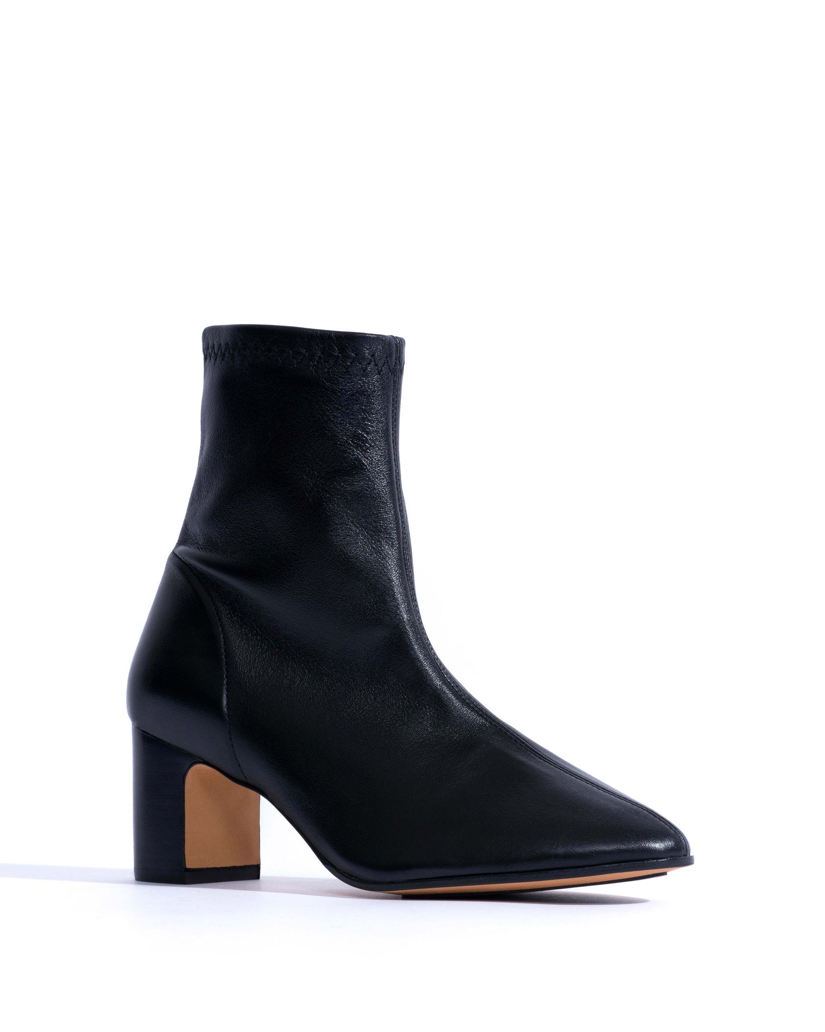 Hanny 55 stacked stretch Silky lamb Black