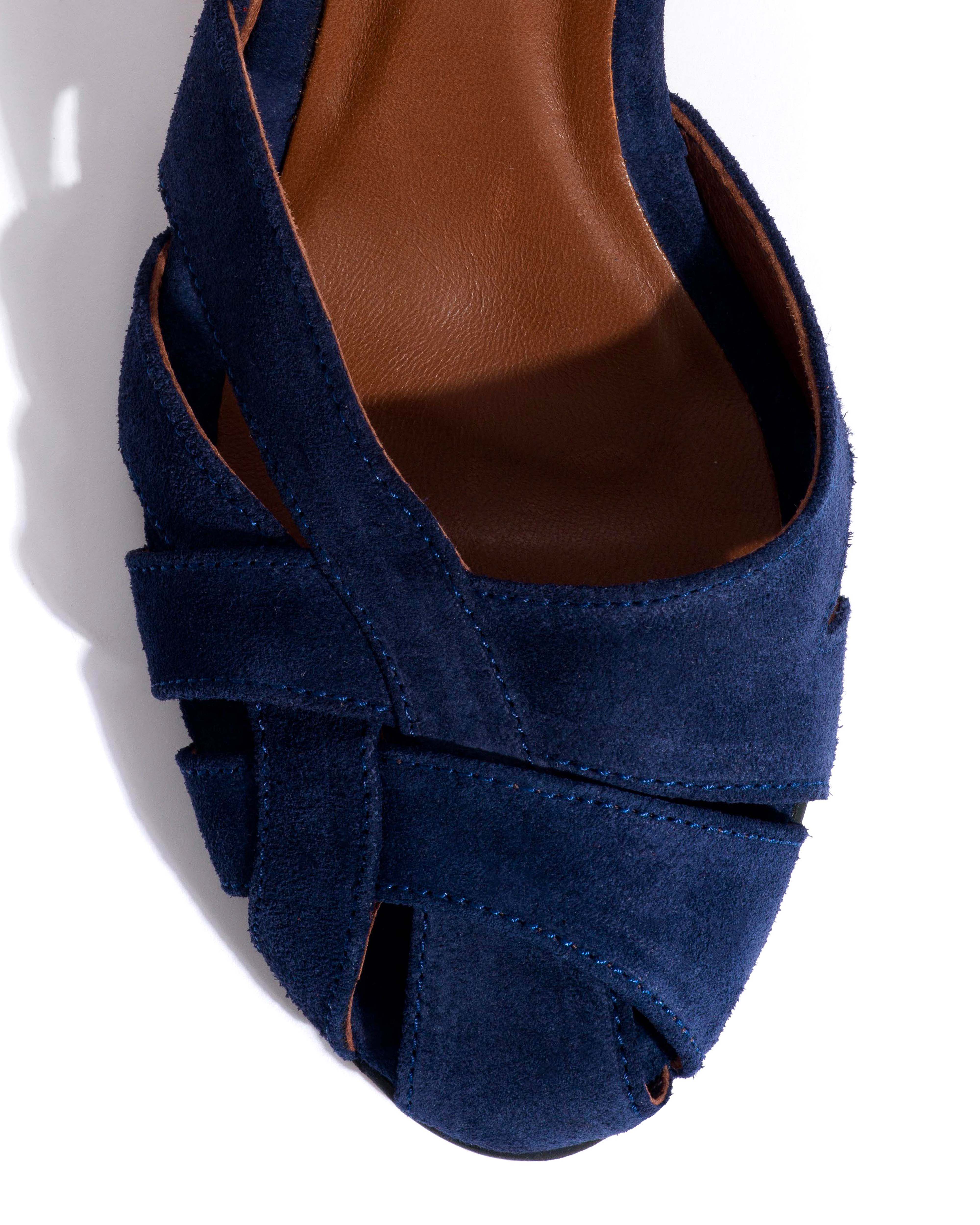 Banie 75 Calf suede Ink blue