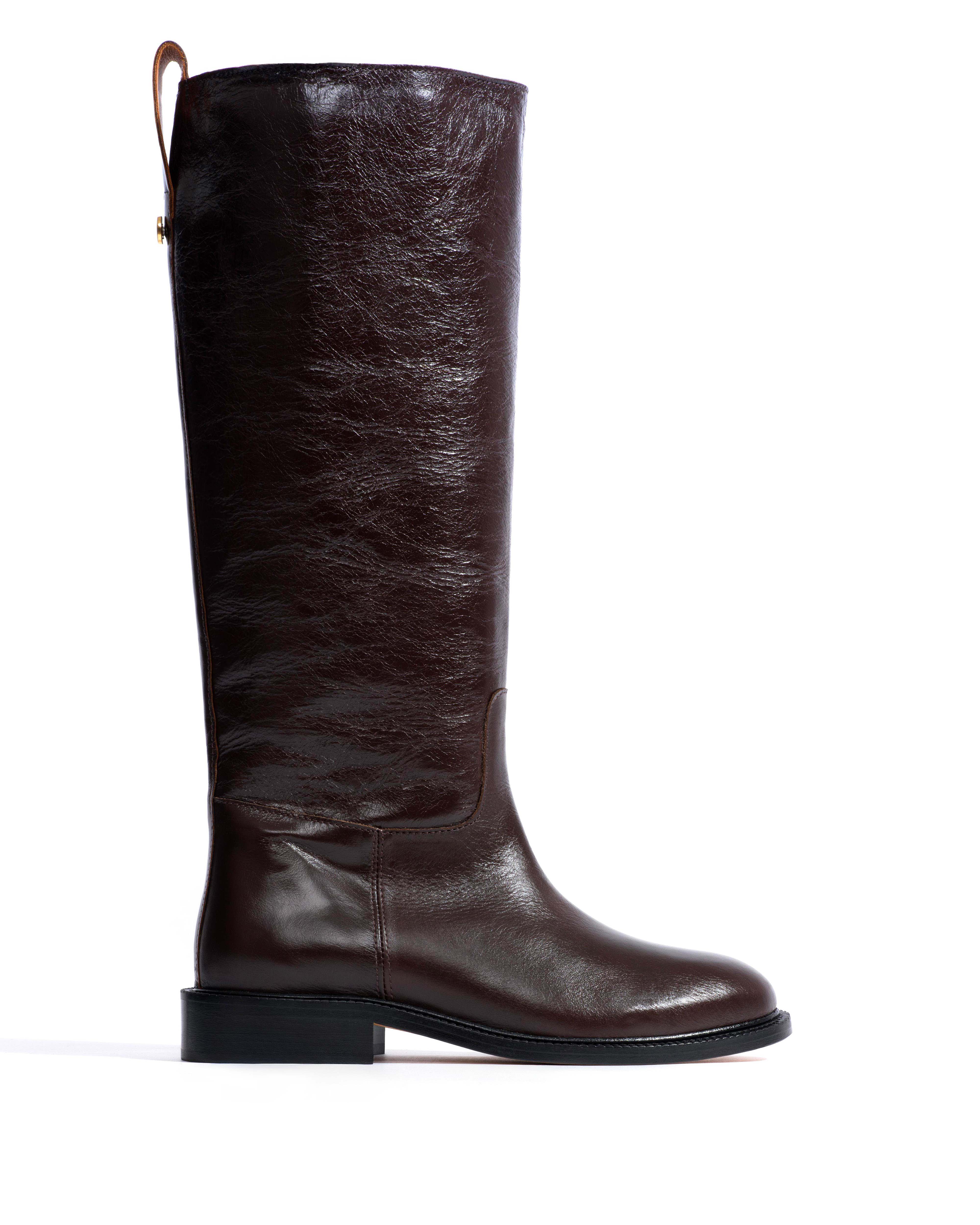 Semih Crinkled soft calf Espresso brown