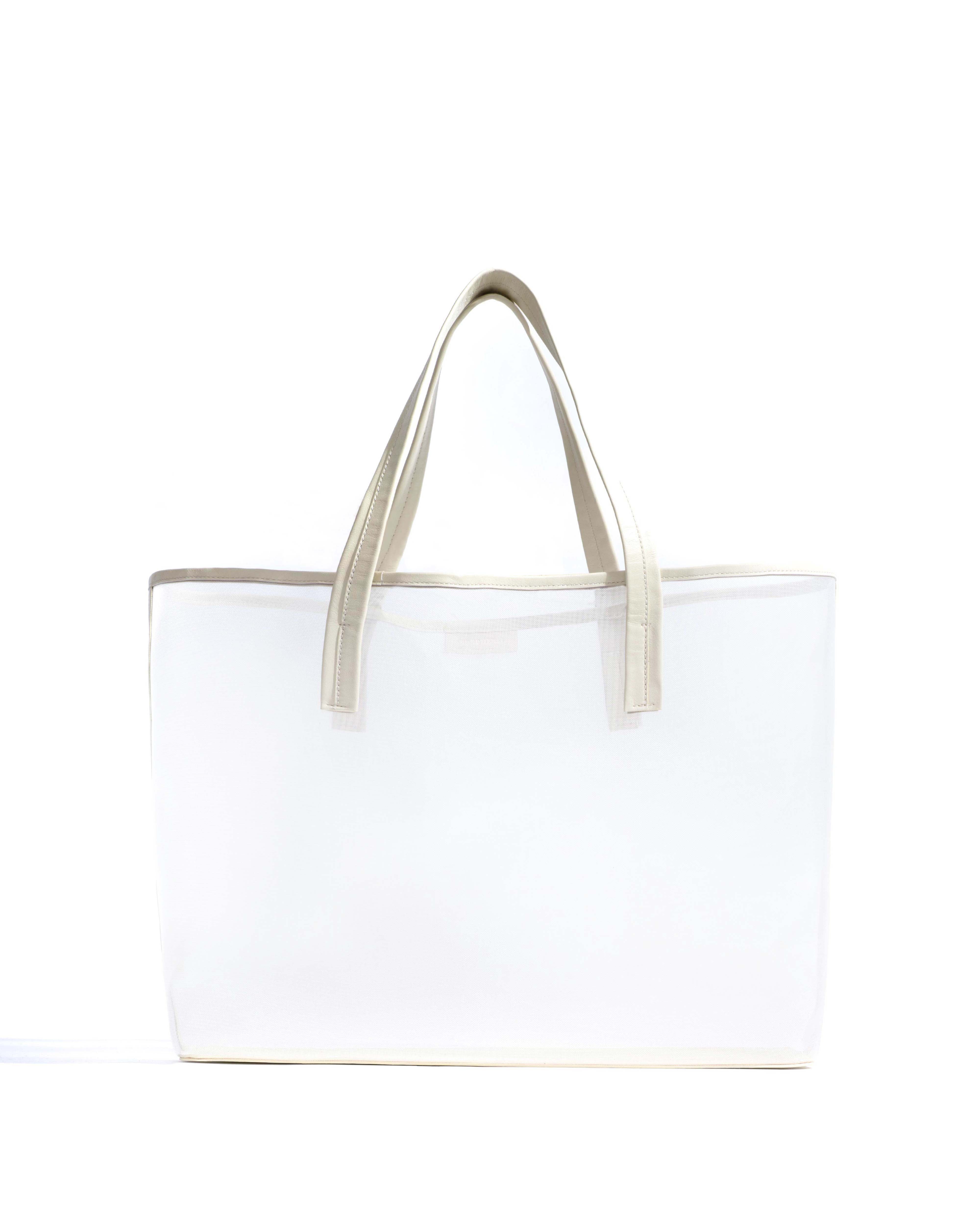 Ruba shopper mesh Shiny lamb & mesh White sand