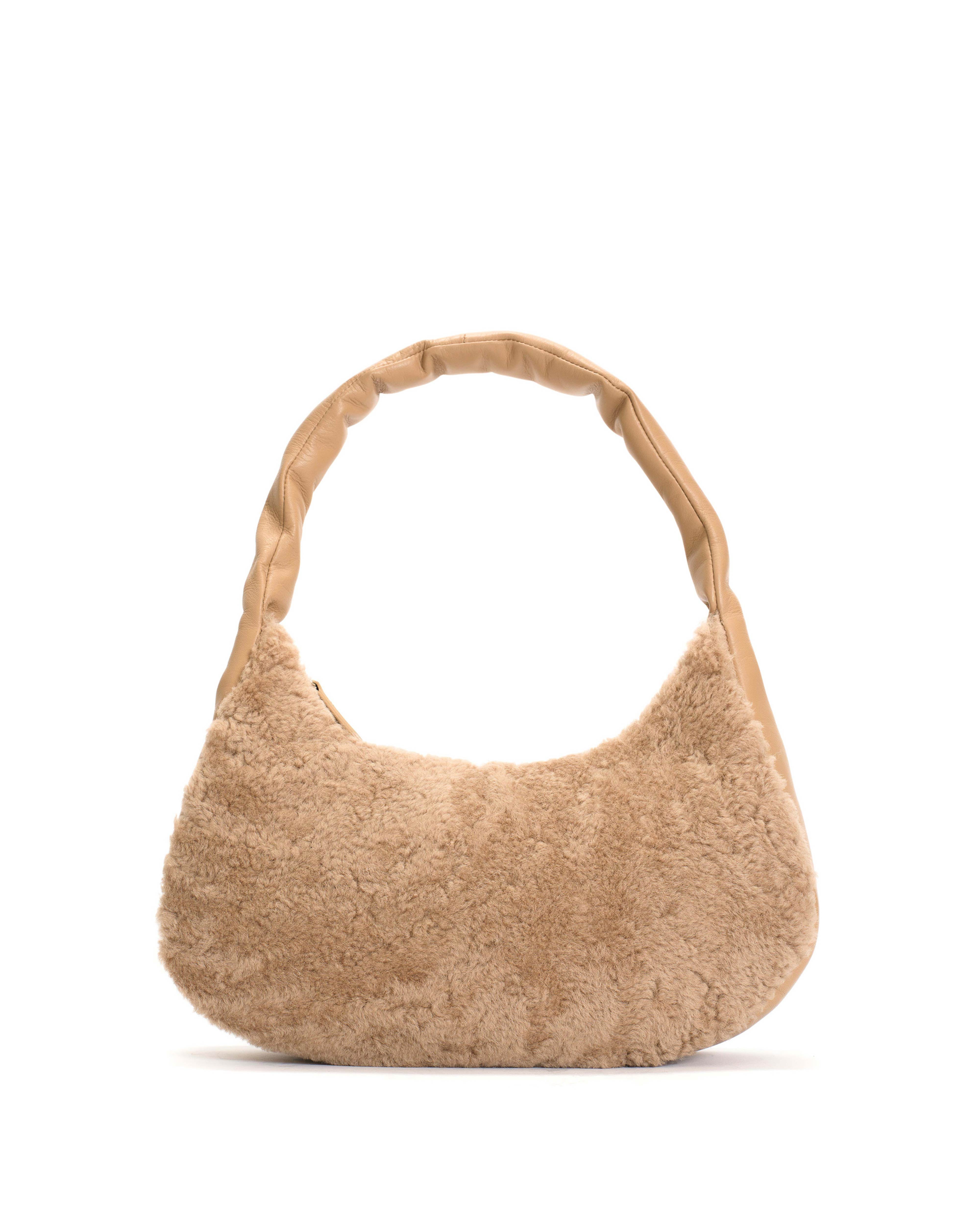 Shane Grand pillow bag Shearling & Shiny lamb Desert