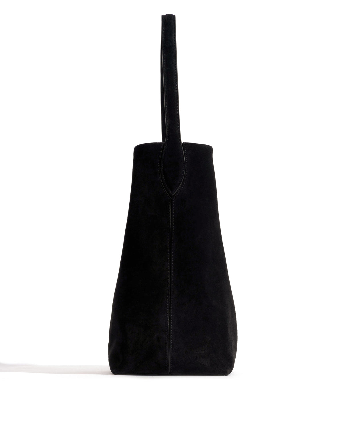 Versa slouchy everyday bag Calf suede Black