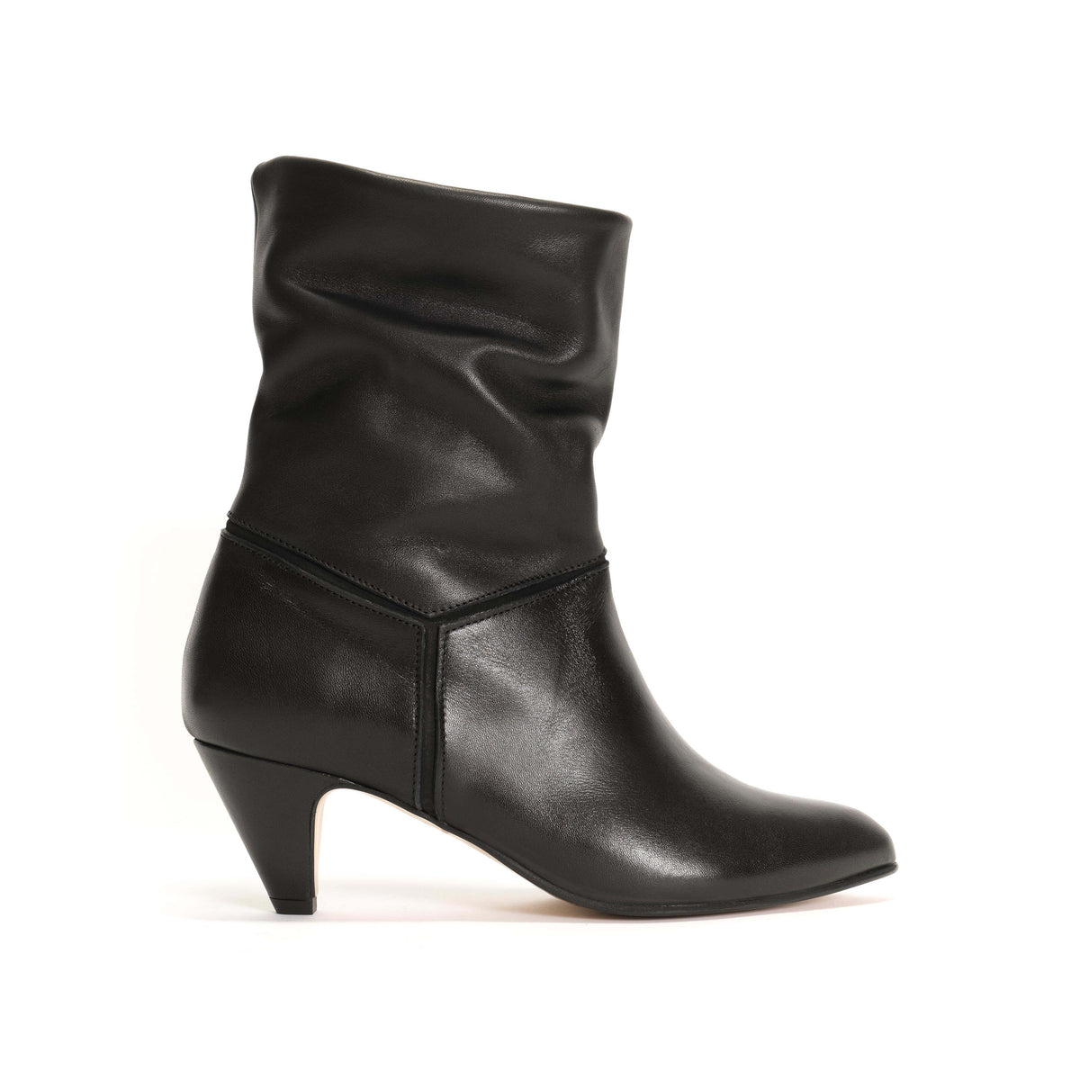 Jassi 50 stiletto Soft calf & suede leather Black