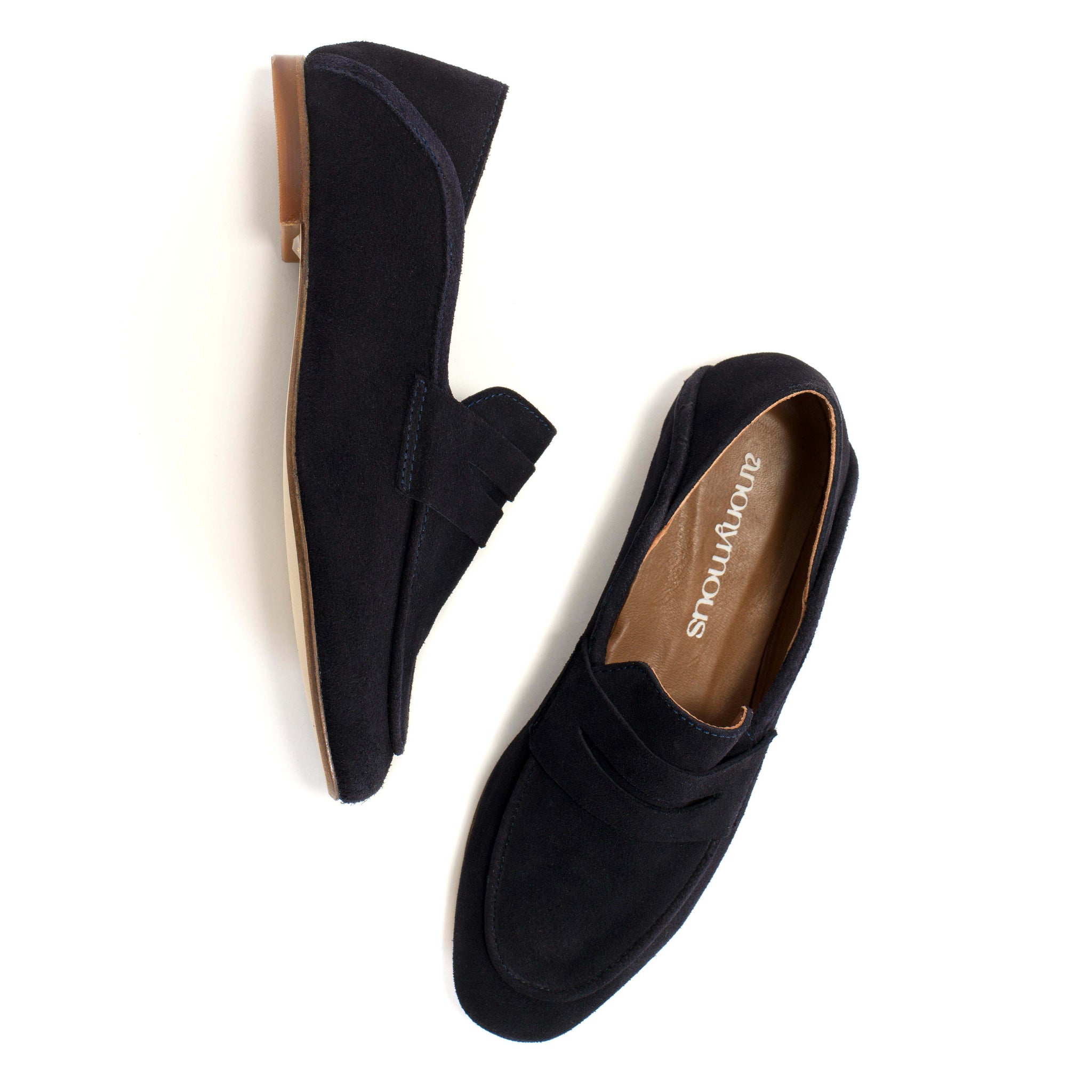 Lindsay Calf suede Dark blue - Anonymous Copenhagen